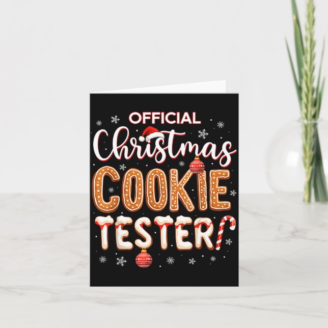 Christmas Cookie Tester Taster Baking Crew Toddle  Kort (Framsida)