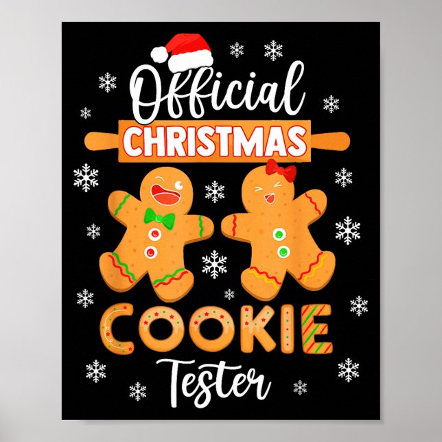 Christmas Cookie Tester Taster Baking Crew Toddle  Poster (Framsidan)