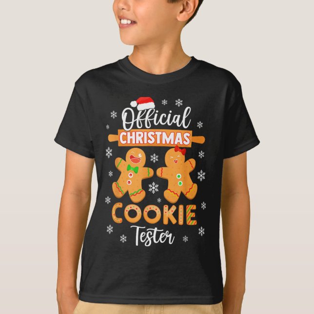 Christmas Cookie Tester Taster Baking Crew Toddle  T Shirt (Framsida)
