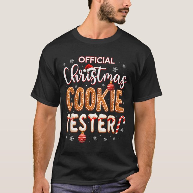 Christmas Cookie Tester Taster Baking Crew Toddle  T Shirt (Framsida)