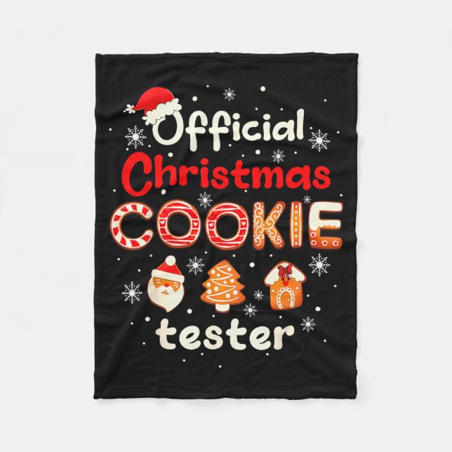 Christmas Cookie Tester Taster Baking Crew Toddler Fleecefilt (Framsidan)