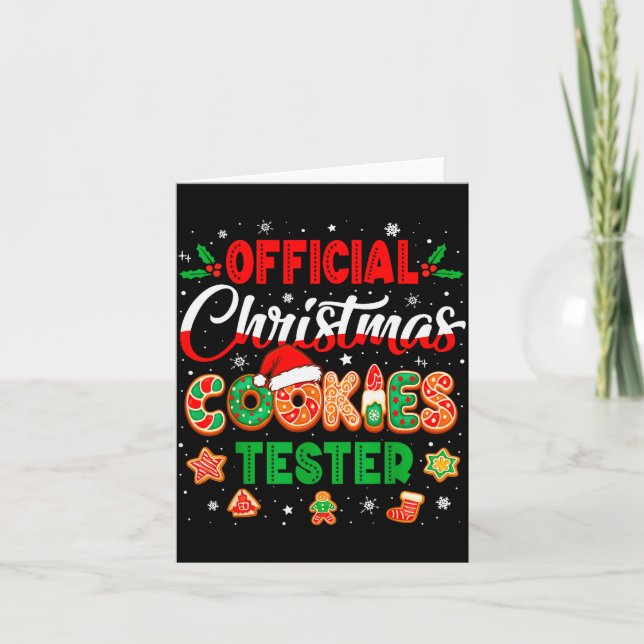 Christmas Cookie Tester Taster Baking Crew Toddler Kort (Framsida)