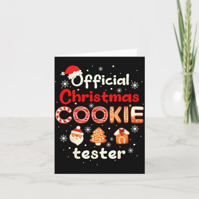 Christmas Cookie Tester Taster Baking Crew Toddler Kort (Framsida)