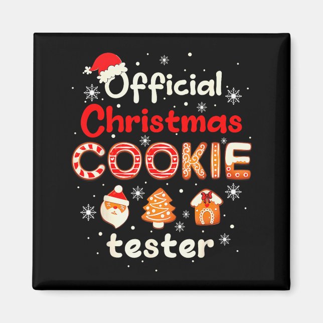 Christmas Cookie Tester Taster Baking Crew Toddler Magnet (Framsidan)