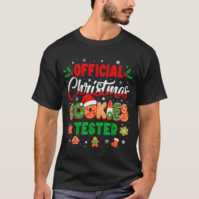 Christmas Cookie Tester Taster Baking Crew Toddler T Shirt (Framsida)