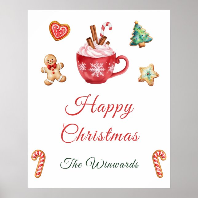 Christmas Cookies and Cocoa Party Welcome Poster (Framsidan)