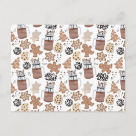 Christmas Cookies and Hot Cocoa Holiday Baking Helg Vykort