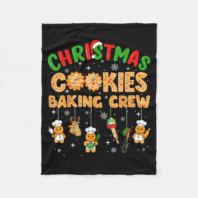 Christmas Cookies Baking Crew Funny Cookie Family  Fleecefilt (Framsidan)