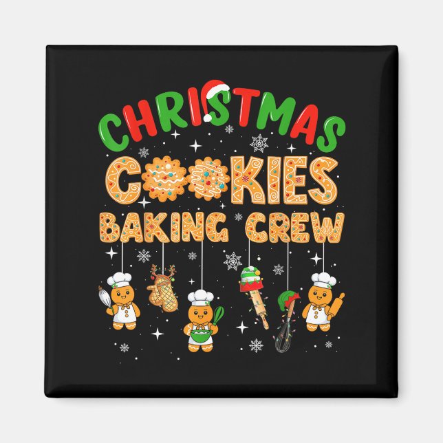 Christmas Cookies Baking Crew Funny Cookie Family  Magnet (Framsidan)