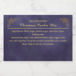 Christmas Cookies Baking Mix Personalized Blue Mat Etiketter