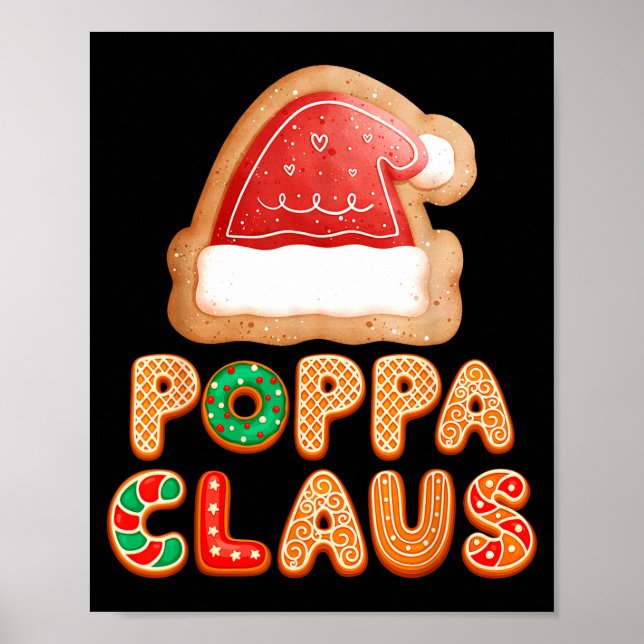 Christmas Cookies Baking Ppa Claus Family Matching Poster (Framsidan)