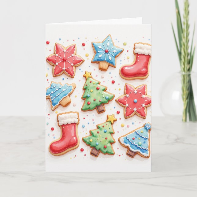 Christmas Cookies Blank Holiday Greeting Card Helgkort (Framsida)