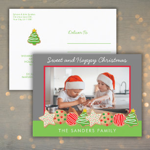 CHRISTMAS COOKIES PHOTO POSTCARD VYKORT