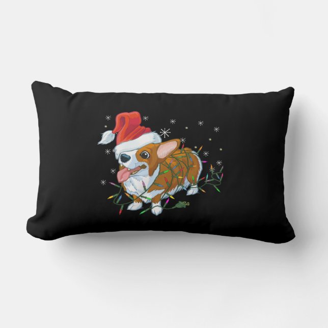 Christmas Corgi Lumbarkudde (Framsida)