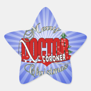 CHRISTMAS CORONER STJÄRNFORMAT KLISTERMÄRKE