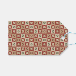 Christmas Country Star Quilt Blocks Presentetikett