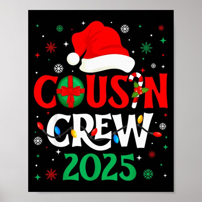 Christmas Cousin Crew 2025 Xmas Funny Matching Fam Poster (Framsidan)