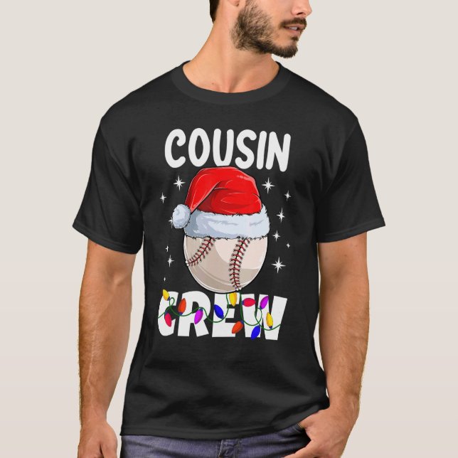 Christmas Cousin Crew Baseball Pajamas Family Xmas T Shirt (Framsida)