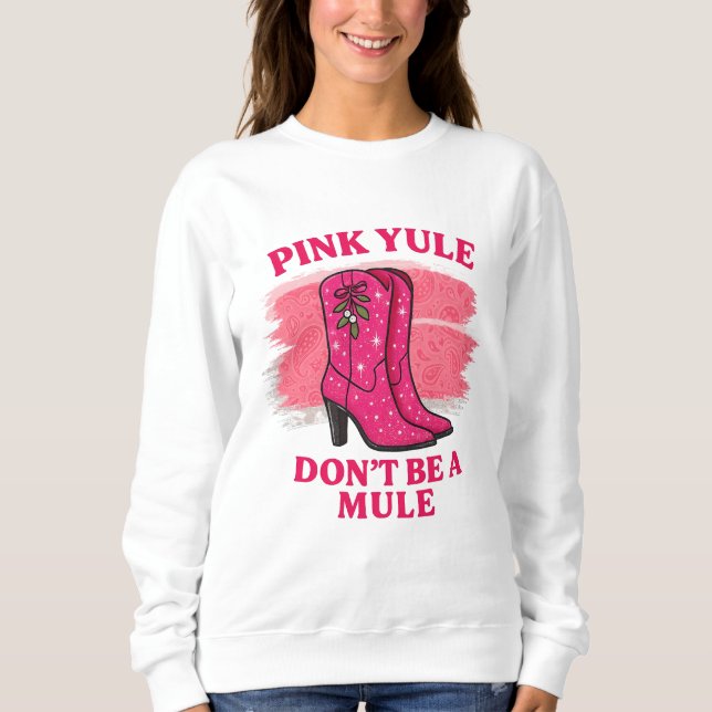 Christmas Cowgirl Boots T Shirt (Framsida)