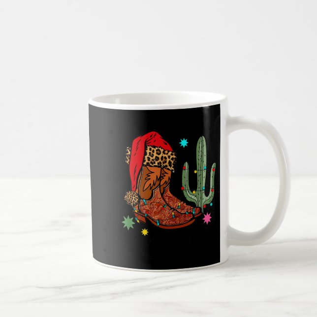 Christmas Cowgirl Boots,western Christmas Funny Gi Kaffemugg (Höger)