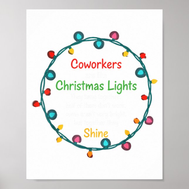 Christmas Coworkers Are Like Christmas Lights Funn Poster (Framsidan)