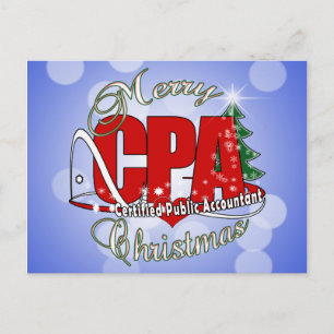 CHRISTMAS CPA Auktoriserad Public Accountant Helg Vykort