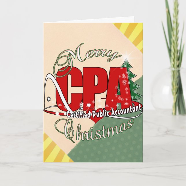 CHRISTMAS CPA Auktoriserad Public Accountant Helgkort (Framsida)