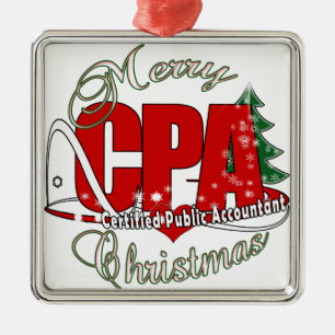 CHRISTMAS CPA Auktoriserad Public Accountant Julgransprydnad Metall