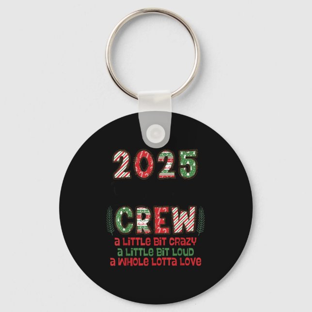 Christmas Crew 2025 Family Christmas Matching Xmas Nyckelring (Framsida)