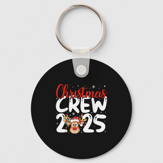 Christmas Crew 2025 Family Christmas Xmas Pajamas  Nyckelring (Framsida)