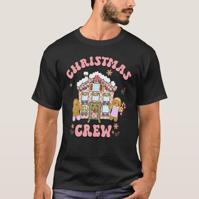 Christmas Crew Cute Gingerbread Men  Christmas T Shirt (Framsida)