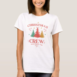 Christmas Crew Family Festive Retro  T Shirt