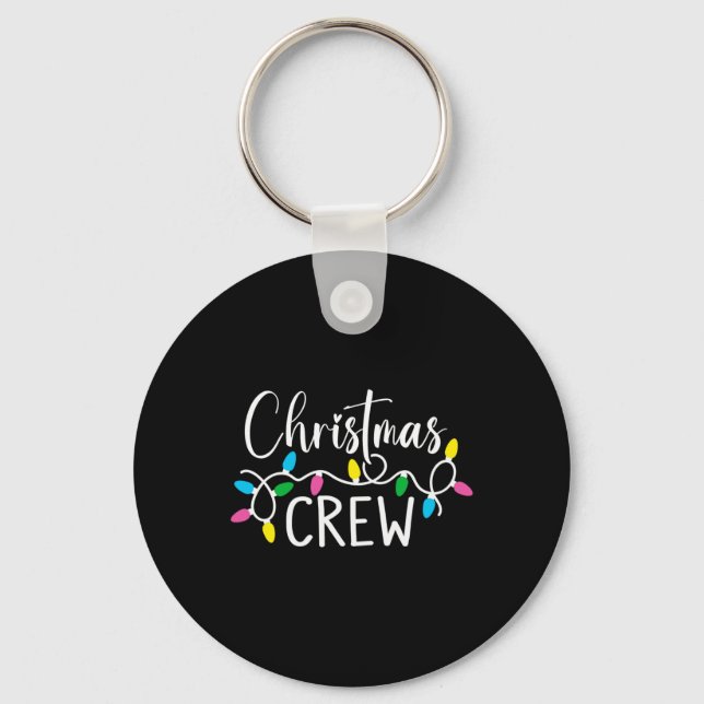 Christmas Crew Funny Family Christmas T Shirt  Nyckelring (Framsida)