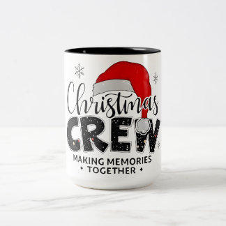 Christmas Crew Funny Family Making Memories Togeth Två-Tonad Mugg