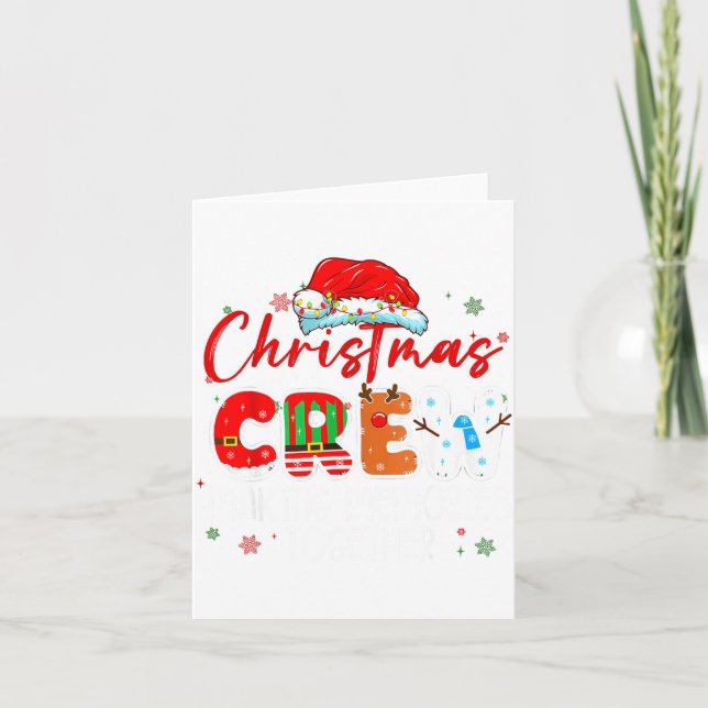 Christmas Crew Making Memories Together Xmas Light Kort (Framsida)