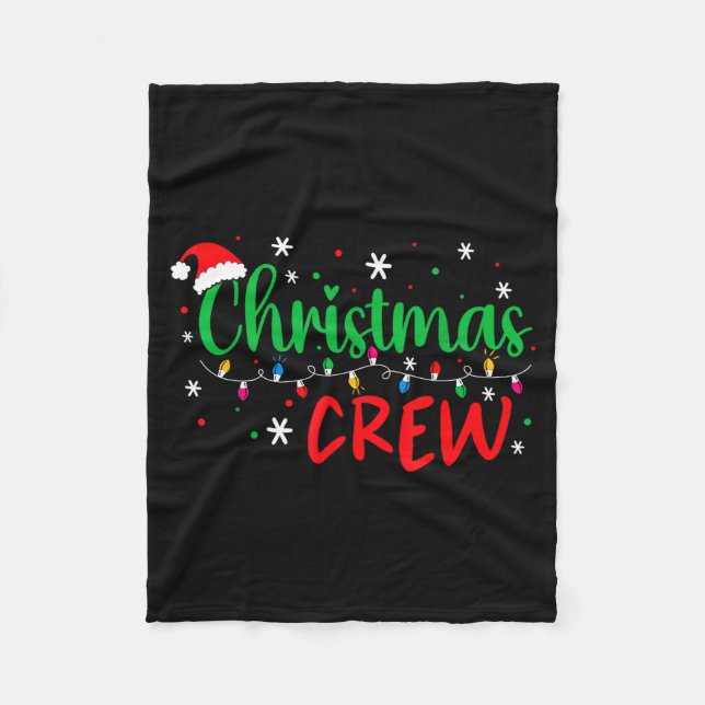 Christmas Crew Xmas Lights Family Matching Pajamas Fleecefilt (Framsidan)