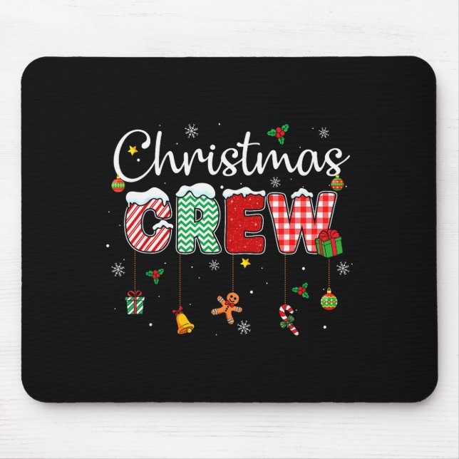 Christmas Crew Xmas Lights Family Matching Pajamas Musmatta (Framsidan)