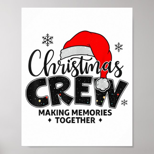 Christmas Crew Xmas Lights Family Matching Pajamas Poster (Framsidan)