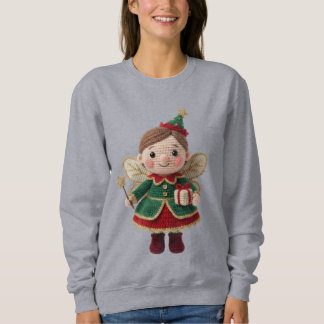 Christmas Crochet Fairy Women’s Sweatshirt – Cute  T Shirt