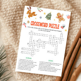 Christmas Crossword Puzzle Game Julkort