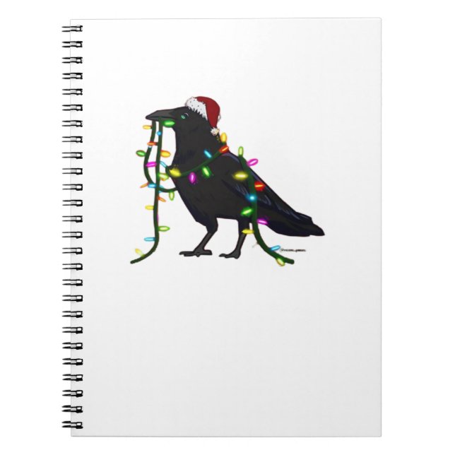 Christmas Crow Tis The Season Anteckningsbok (Framsidan)