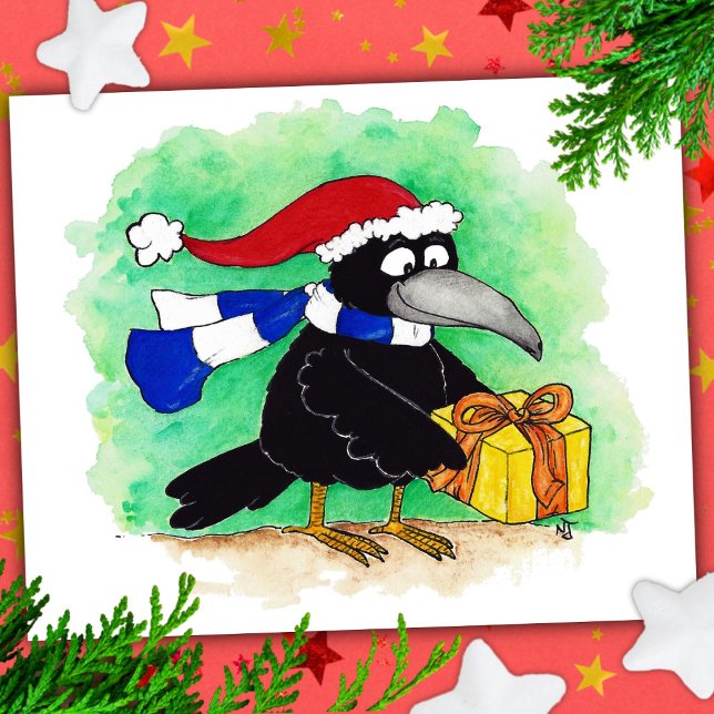 CHRISTMAS CROW vykort av Nicole Janes (Skapare uppladdad)