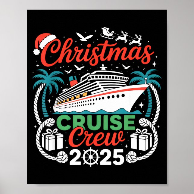 Christmas Cruise Crew 2025 Matching  Poster (Framsidan)
