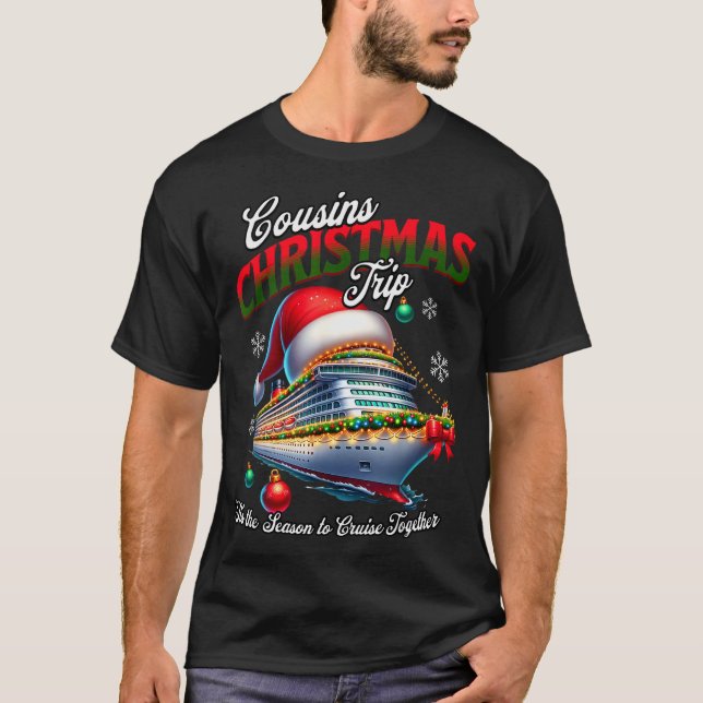 Christmas Cruise Ship Matching Cousins Trip Holida T Shirt (Framsida)