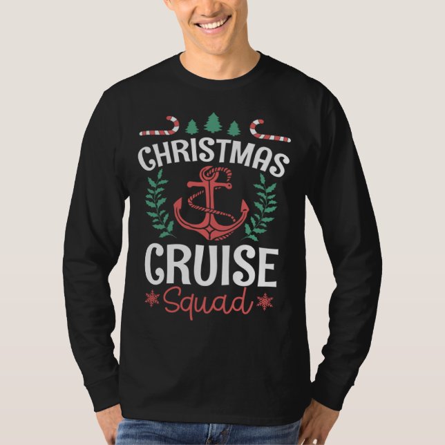 Christmas Cruise Squad Matching Family X Mas Crew  T Shirt (Framsida)
