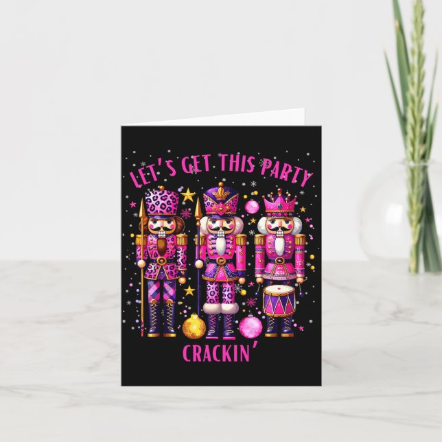 Christmas Crushing It Nutcracker - Funny Retro Ugl Kort (Framsida)