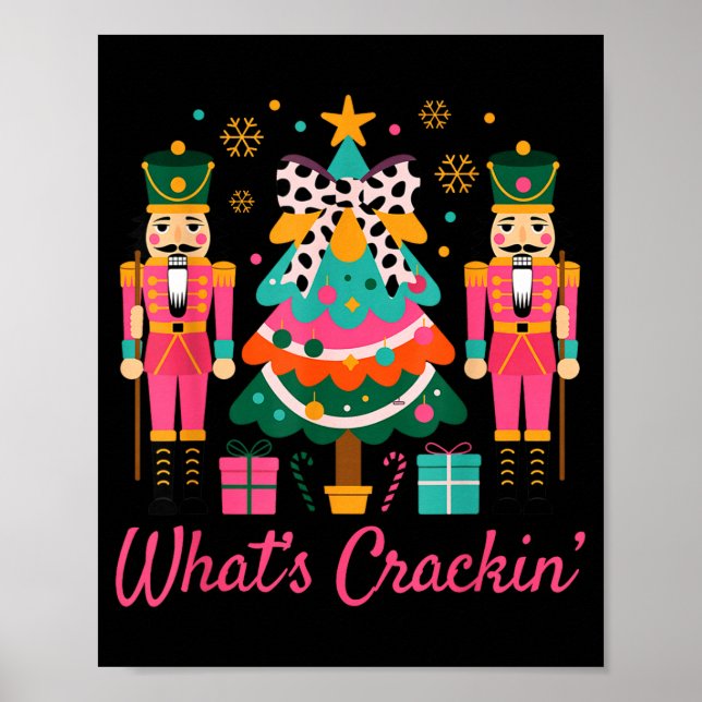 Christmas Crushing It Nutcracker - Funny Retro Ugl Poster (Framsidan)