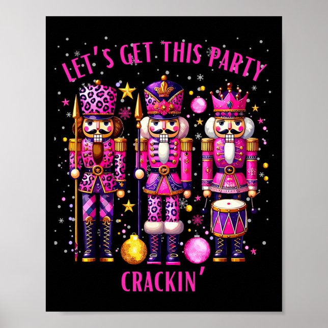 Christmas Crushing It Nutcracker - Funny Retro Ugl Poster (Framsidan)