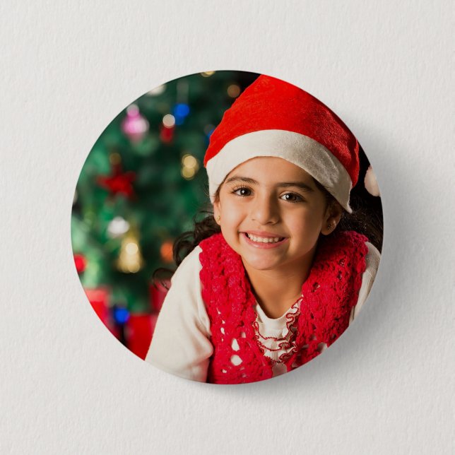 CHRISTMAS CUSTOM PHOTO BUTTON KNAPP (Framsida)