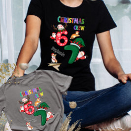 Christmas Customizable Family Crew Fun Black T Shirt
